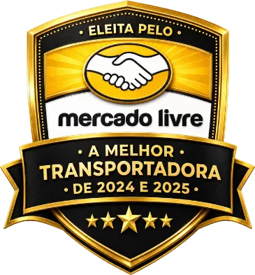 Selo: eleita pelo Mercado Livre a melhor transportadora de 2024 e 2025